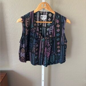 Vintage Multicolor Geometric vest